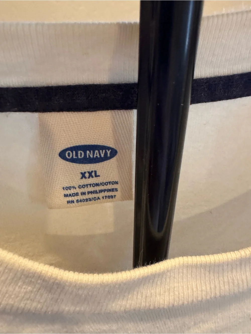 Old Navy White Cotton Crewneck Long Sleeve Tee